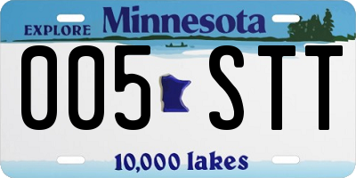 MN license plate 005STT