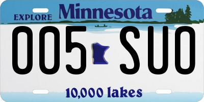 MN license plate 005SUO
