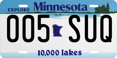 MN license plate 005SUQ