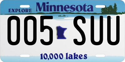 MN license plate 005SUU