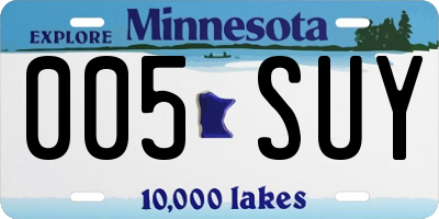 MN license plate 005SUY