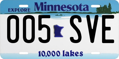 MN license plate 005SVE