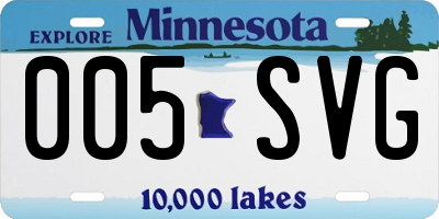 MN license plate 005SVG