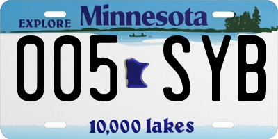 MN license plate 005SYB