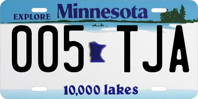 MN license plate 005TJA