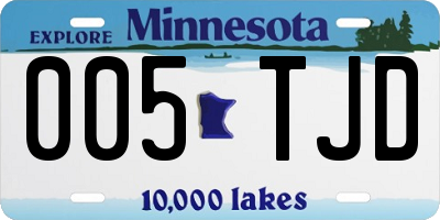 MN license plate 005TJD