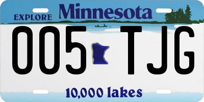 MN license plate 005TJG