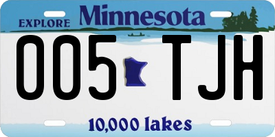 MN license plate 005TJH