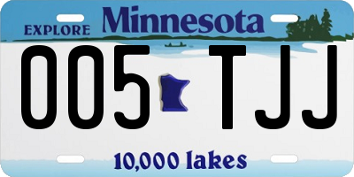MN license plate 005TJJ