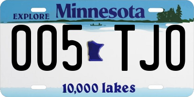 MN license plate 005TJO