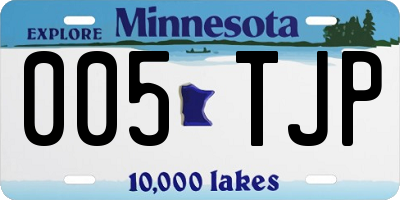 MN license plate 005TJP