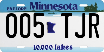 MN license plate 005TJR