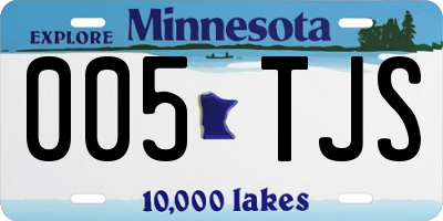 MN license plate 005TJS