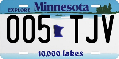 MN license plate 005TJV