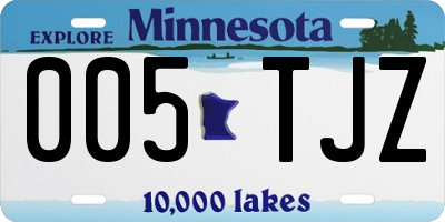 MN license plate 005TJZ