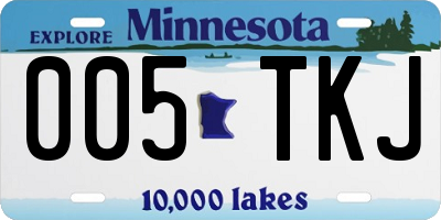 MN license plate 005TKJ