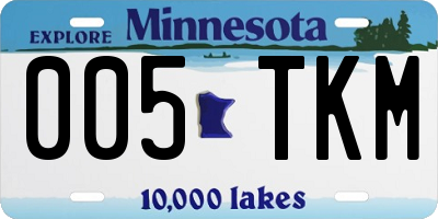 MN license plate 005TKM