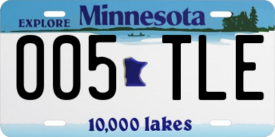 MN license plate 005TLE