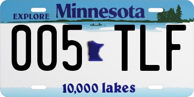 MN license plate 005TLF