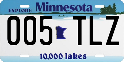 MN license plate 005TLZ