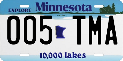 MN license plate 005TMA