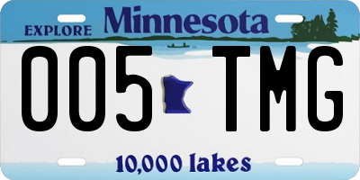 MN license plate 005TMG