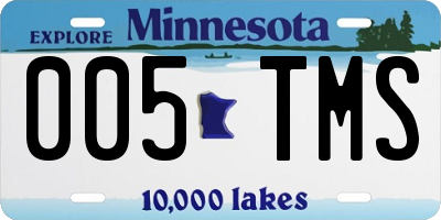 MN license plate 005TMS