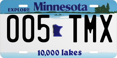 MN license plate 005TMX
