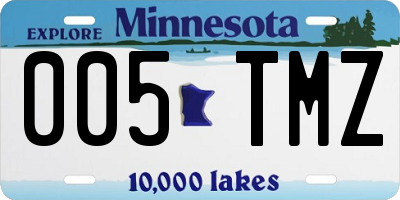 MN license plate 005TMZ