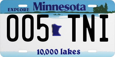 MN license plate 005TNI