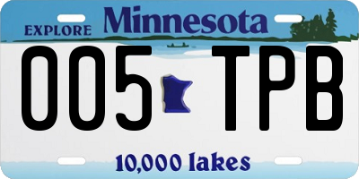 MN license plate 005TPB
