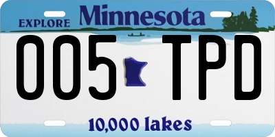 MN license plate 005TPD