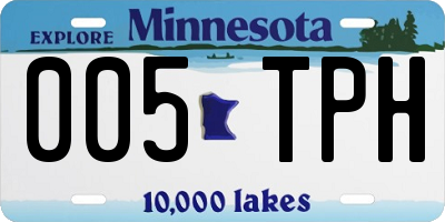 MN license plate 005TPH