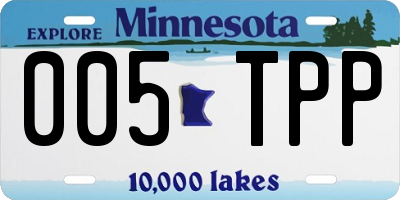 MN license plate 005TPP