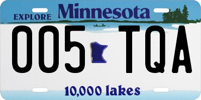 MN license plate 005TQA