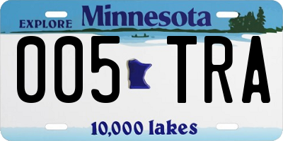 MN license plate 005TRA