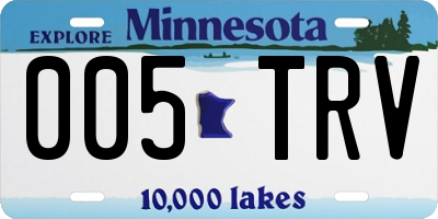 MN license plate 005TRV