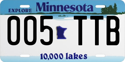MN license plate 005TTB