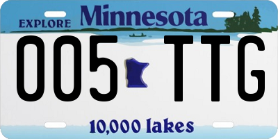 MN license plate 005TTG