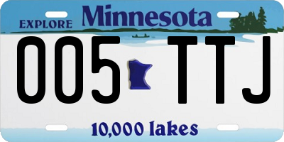 MN license plate 005TTJ