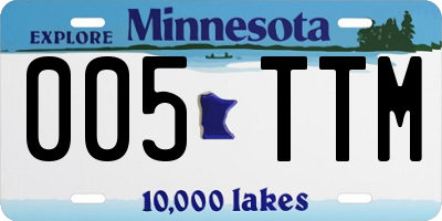 MN license plate 005TTM