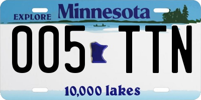 MN license plate 005TTN