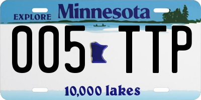 MN license plate 005TTP
