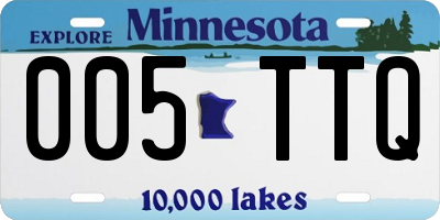 MN license plate 005TTQ