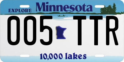 MN license plate 005TTR