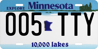 MN license plate 005TTY