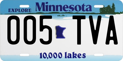 MN license plate 005TVA