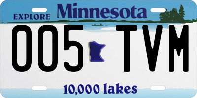 MN license plate 005TVM