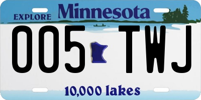 MN license plate 005TWJ