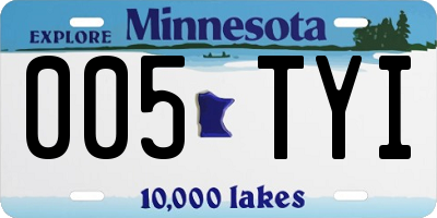 MN license plate 005TYI